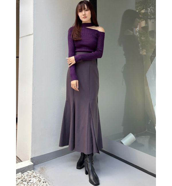 MERCURYDUO「バックレースアップストレッチマーメイドスカート」|スカート|