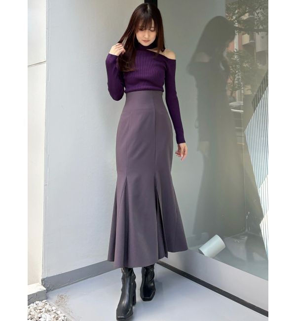 MERCURYDUO「バックレースアップストレッチマーメイドスカート」|スカート|