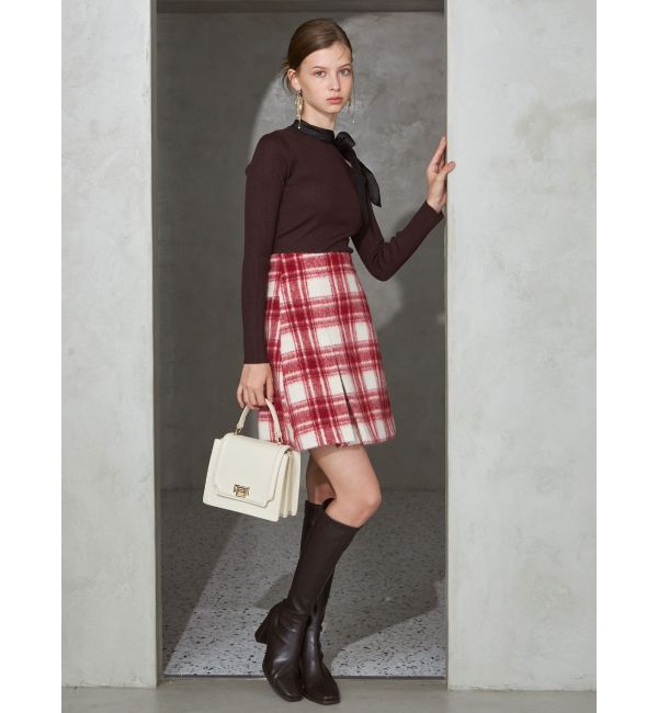 MERCURYDUO「シャギーチェックボックスプリーツミニスカパン」|その他|