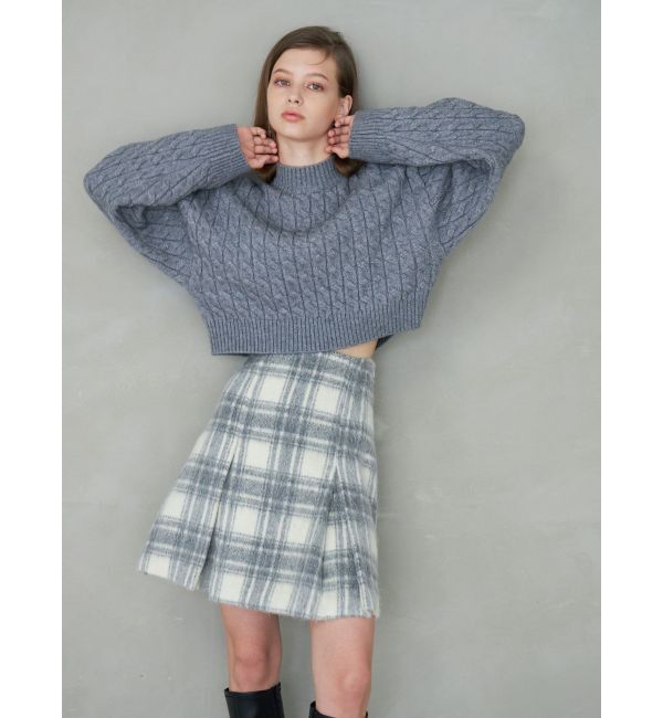 MERCURYDUO「シャギーチェックボックスプリーツミニスカパン」|その他|