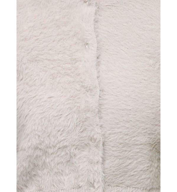 MERCURYDUO「ミニシャギーロングスリーブニットカーディガン」|カーディガン|