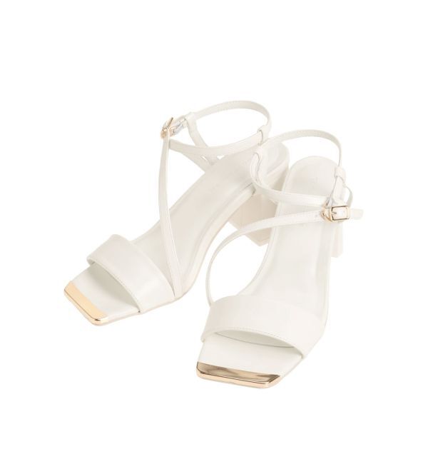 MERCURYDUO「メタルパーツストラップサンダル」|サンダル|