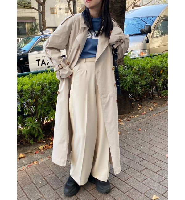 MURUA「ダブルオーバートレンチコート」|トレンチコート|アイボリー