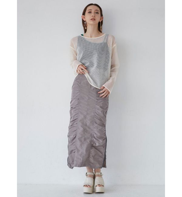 MURUA「シャーリングロングスカート」|スカート|