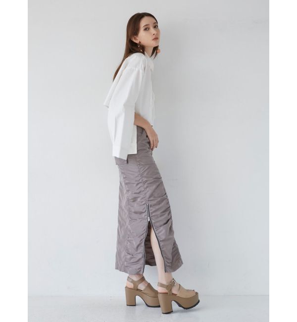 MURUA「シャーリングロングスカート」|スカート|