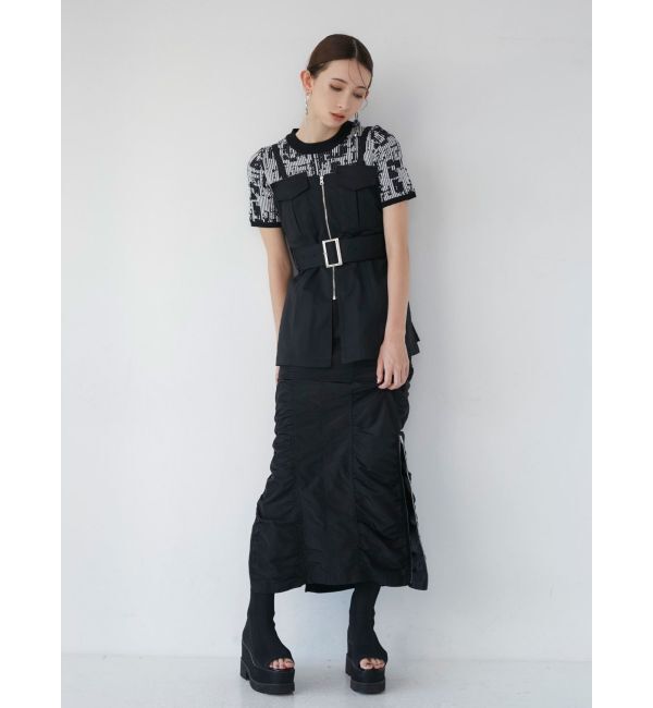 MURUA「シャーリングロングスカート」|スカート|