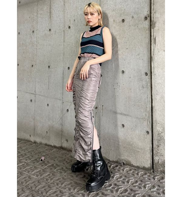 MURUA「シャーリングロングスカート」|スカート|