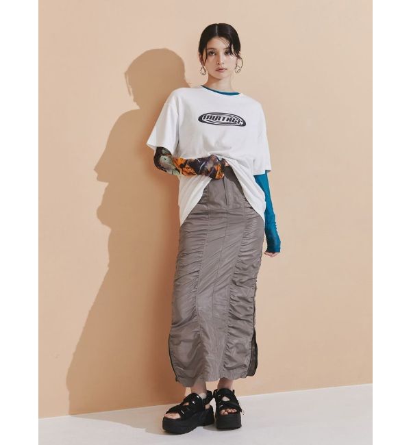 MURUA「シャーリングロングスカート」|スカート|