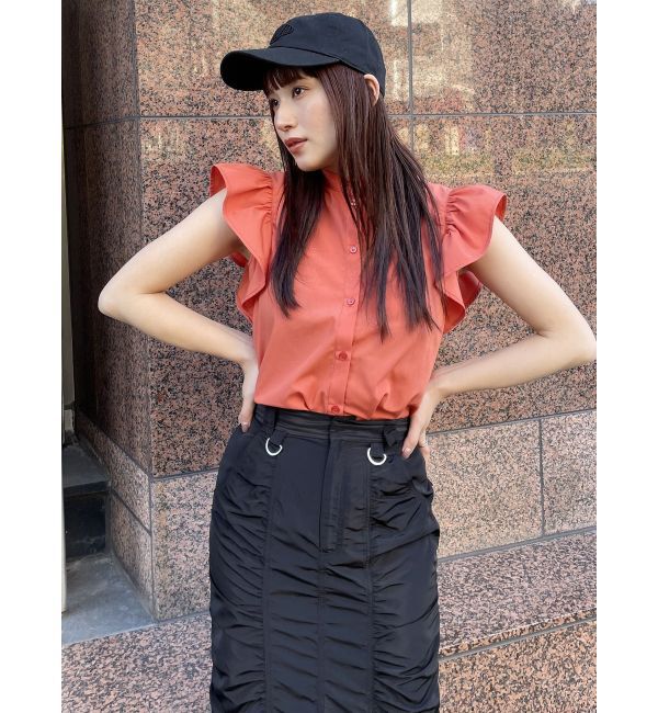 MURUA「シャーリングロングスカート」|スカート|