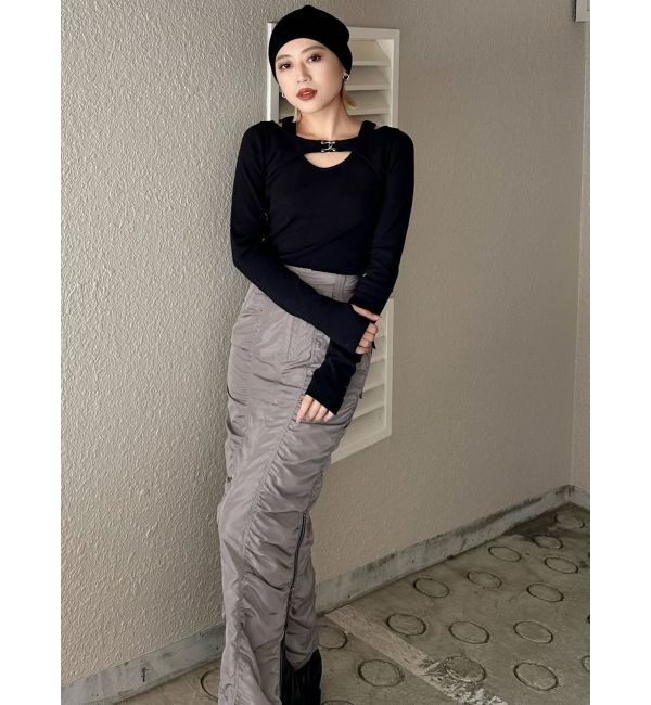 MURUA「シャーリングロングスカート」|スカート|