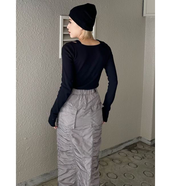 MURUA「シャーリングロングスカート」|スカート|