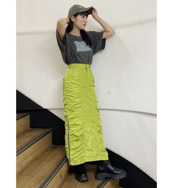 MURUA「シャーリングロングスカート」|スカート|