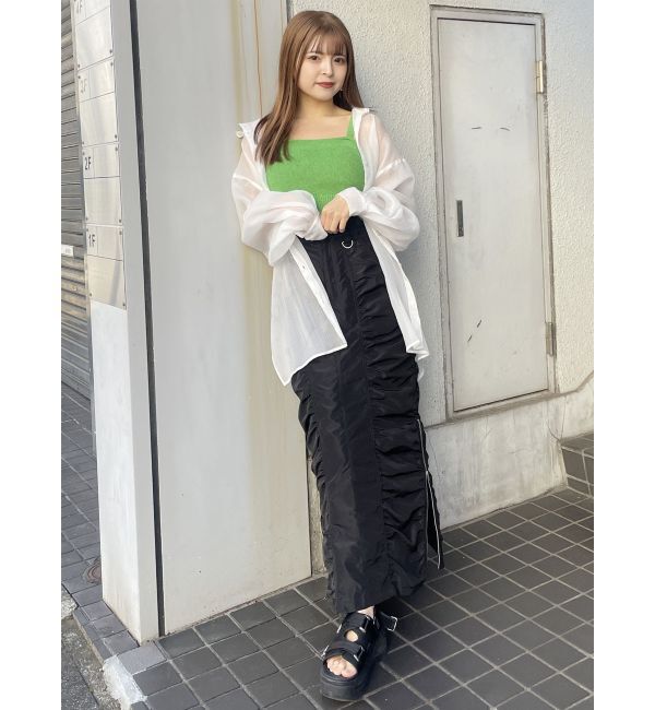 MURUA「シャーリングロングスカート」|スカート|