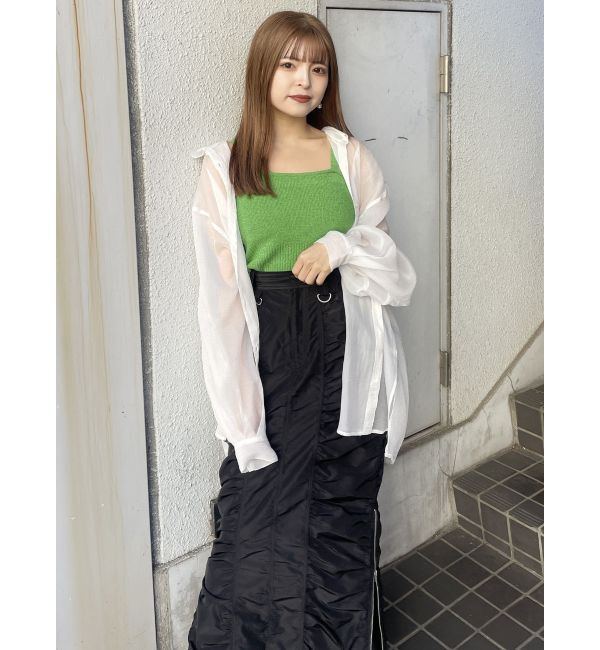 MURUA「シャーリングロングスカート」|スカート|