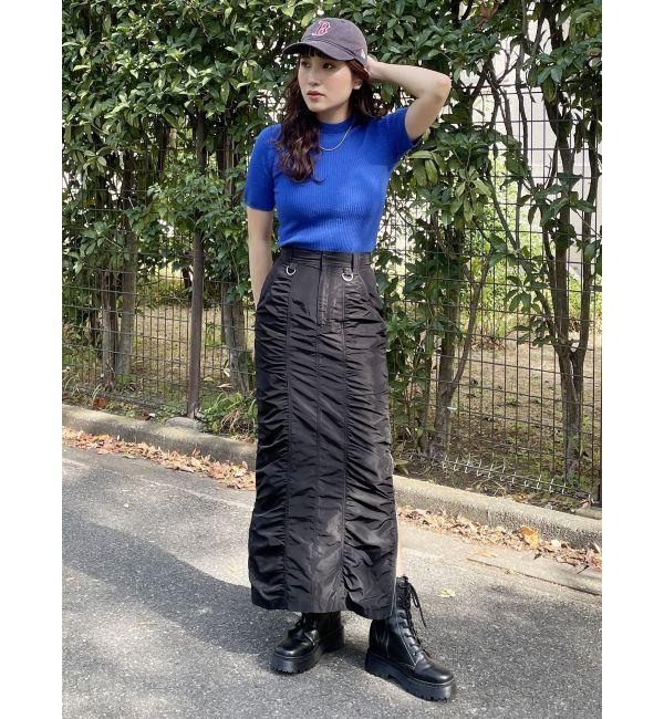 MURUA「シャーリングロングスカート」|スカート|