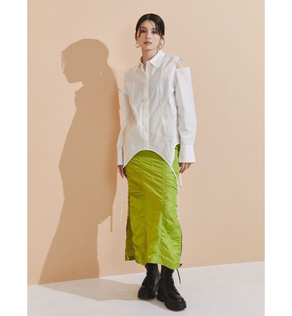 MURUA「シャーリングロングスカート」|スカート|