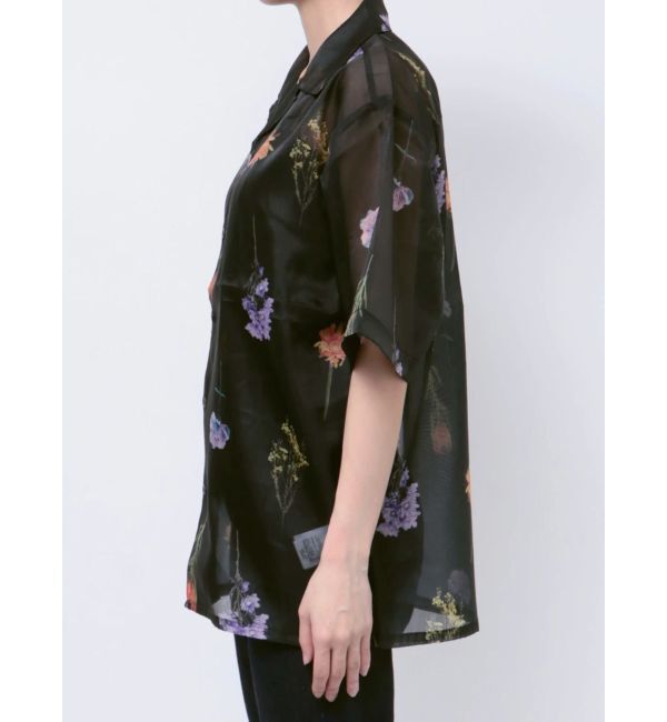 MURUA「フラワーシアーオープンカラーシャツ【WEB限定】」|シャツ・ブラウス|