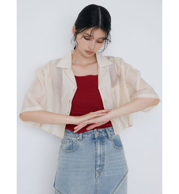 MURUA「オープンカラーシアーシャツ」|シャツ・ブラウス|