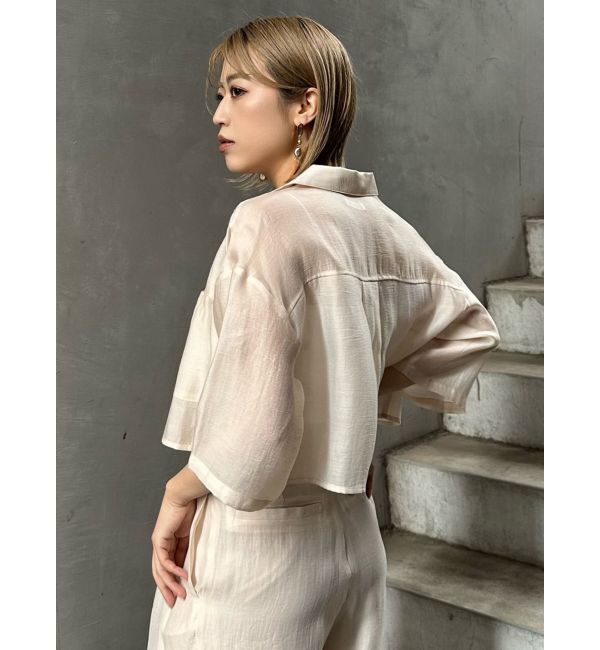 MURUA「オープンカラーシアーシャツ」|シャツ・ブラウス|