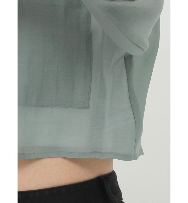 MURUA「オープンカラーシアーシャツ」|シャツ・ブラウス|