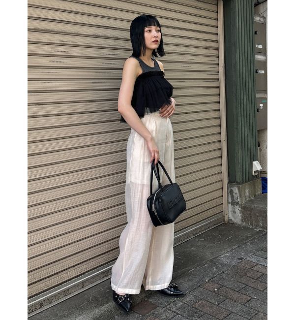 MURUA「チュールフリルレイヤードタンクトップ」|タンクトップ|