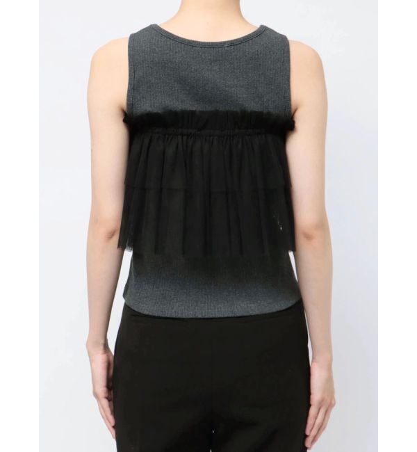 MURUA「チュールフリルレイヤードタンクトップ」|タンクトップ|