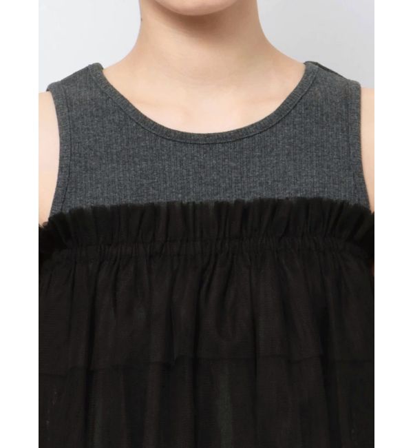 MURUA「チュールフリルレイヤードタンクトップ」|タンクトップ|