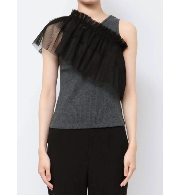 MURUA「チュールフリルレイヤードタンクトップ」|タンクトップ|