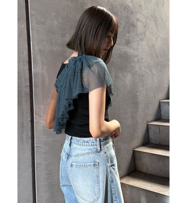 MURUA「チュールフリルレイヤードタンクトップ」|タンクトップ|