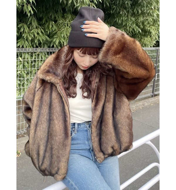 MURUA「フェイクファーブルゾン」|ブルゾン・スタジャン|