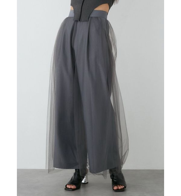 MURUA「チュールレイヤードワイドパンツ」|その他|