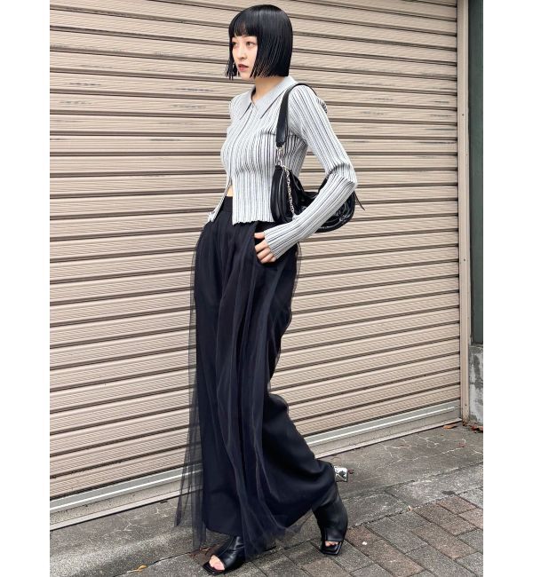 MURUA「チュールレイヤードワイドパンツ」|その他|