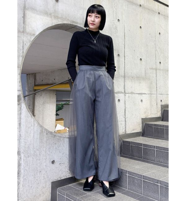 MURUA「チュールレイヤードワイドパンツ」|その他|
