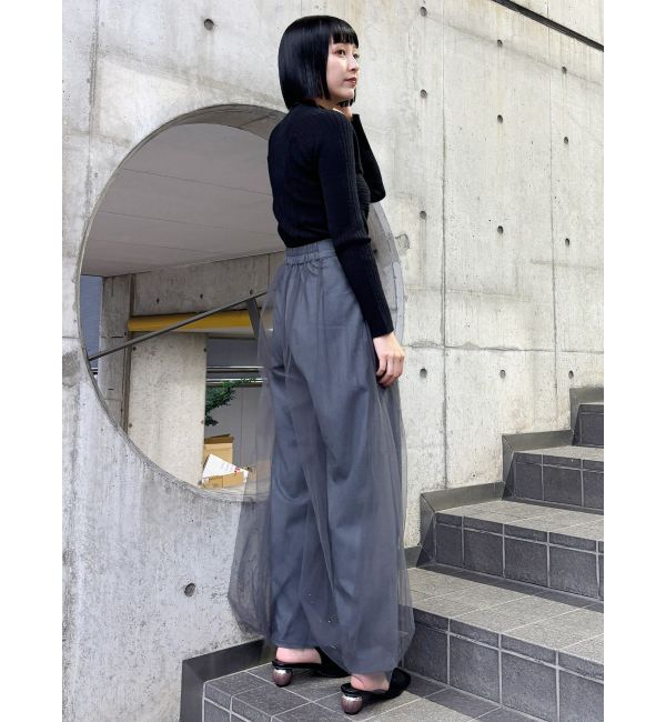 MURUA「チュールレイヤードワイドパンツ」|その他|