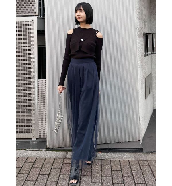 MURUA「チュールレイヤードワイドパンツ」|その他|