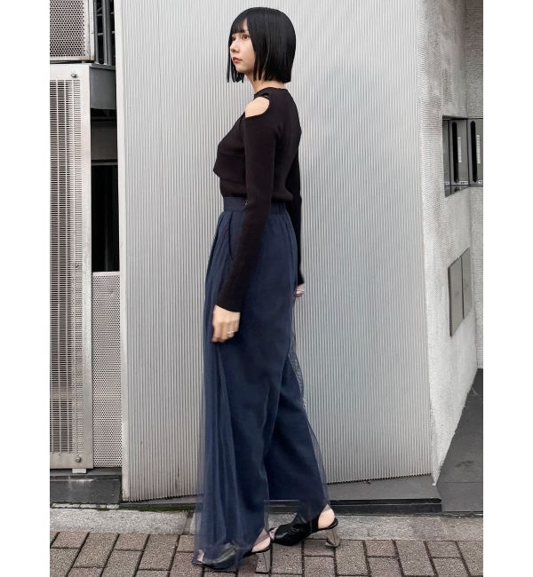 MURUA「チュールレイヤードワイドパンツ」|その他|