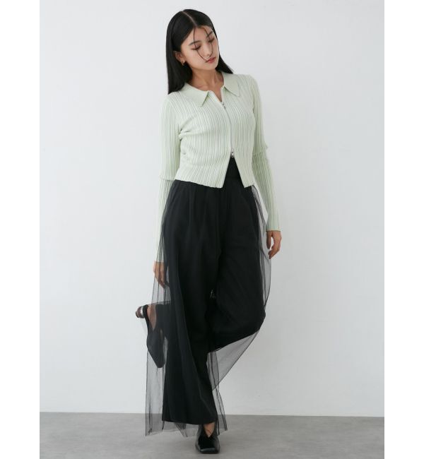 MURUA「チュールレイヤードワイドパンツ」|その他|