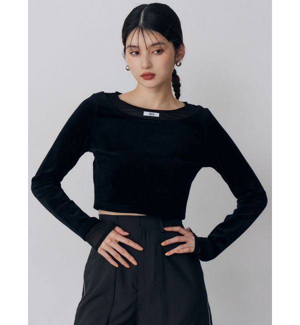 MURUA「シアードッキングベロアトップス」|Tシャツ・カットソー|