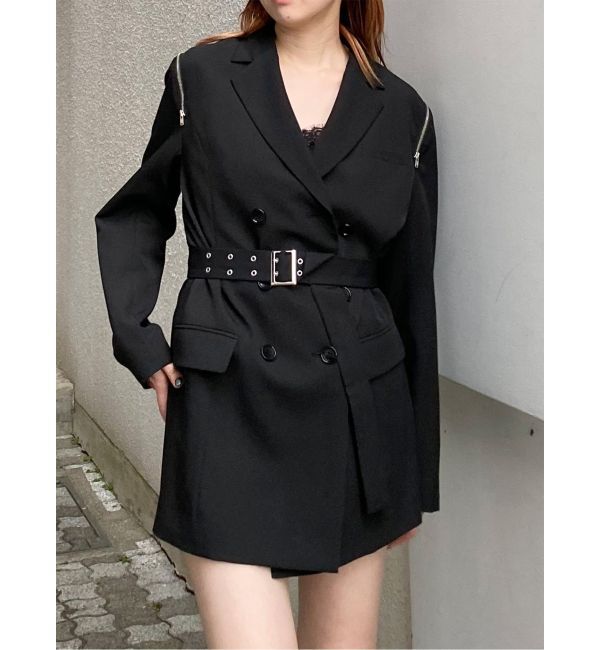 MURUA「ジャケットライクZIPミニワンピース」|ワンピース|