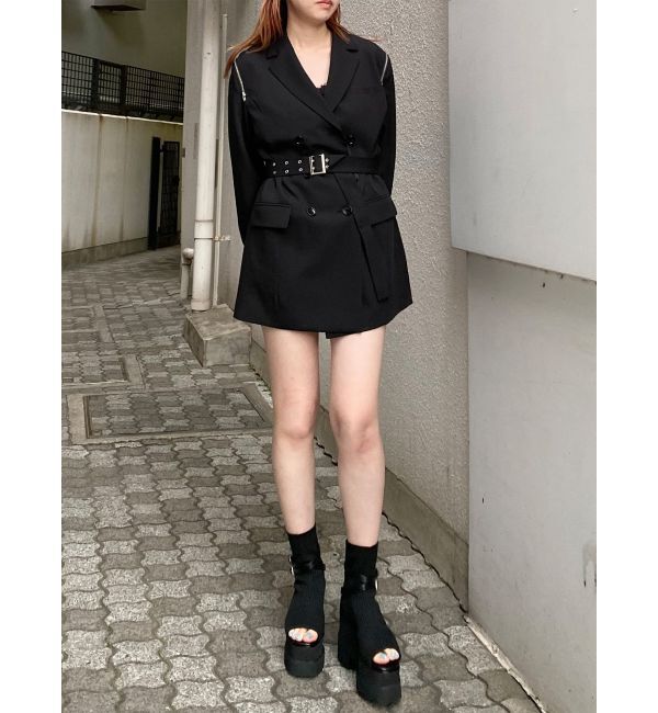 MURUA「ジャケットライクZIPミニワンピース」|ワンピース|