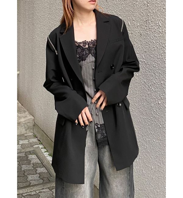 MURUA「ジャケットライクZIPミニワンピース」|ワンピース|