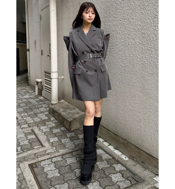 MURUA「ジャケットライクZIPミニワンピース」|ワンピース|