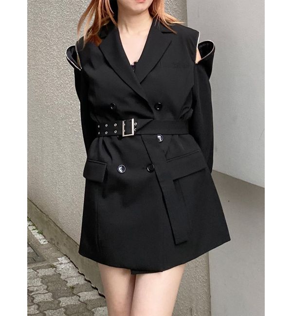 MURUA「ジャケットライクZIPミニワンピース」|ワンピース|