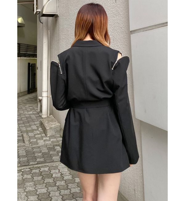 MURUA「ジャケットライクZIPミニワンピース」|ワンピース|