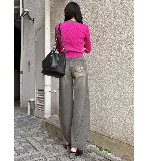 MURUA「バレルレッグクラッシュデニム」|デニム|