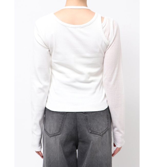 MURUA「オーバーラップトップス」|Tシャツ・カットソー|