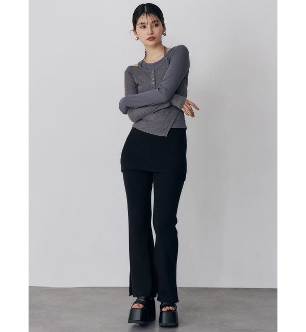 MURUA「オーバーラップトップス」|Tシャツ・カットソー|