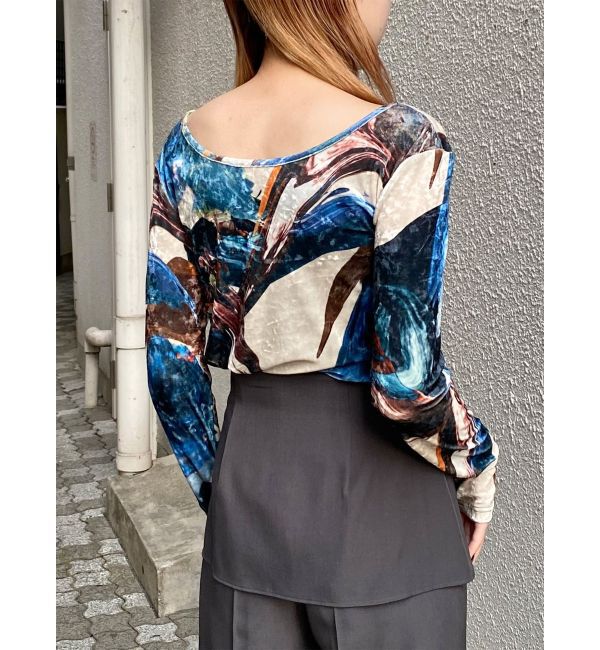 MURUA「ニュアンスプリントベロアトップス」|Tシャツ・カットソー|