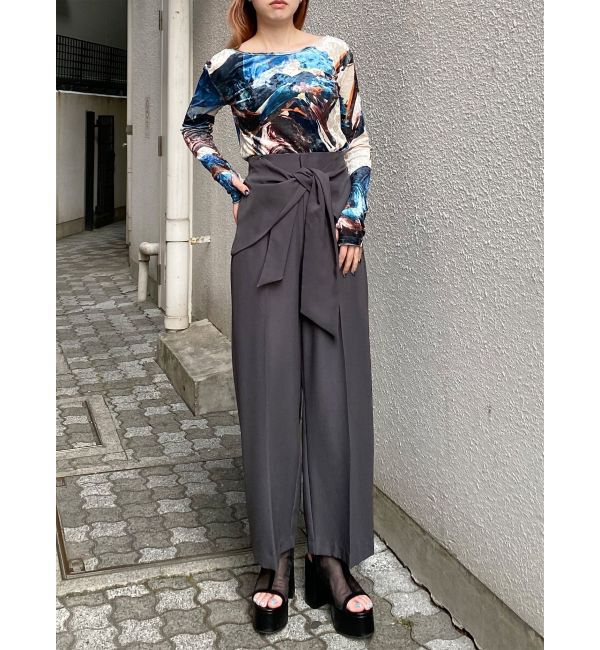 MURUA「ニュアンスプリントベロアトップス」|Tシャツ・カットソー|