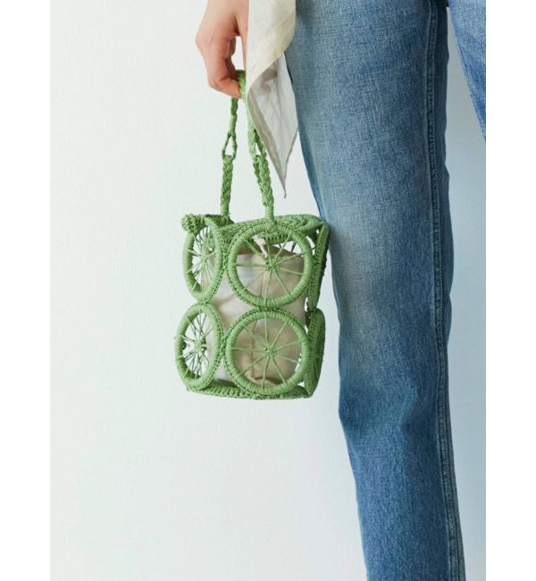 Ungrid「カラーモチーフカゴBAG」|かごバッグ|